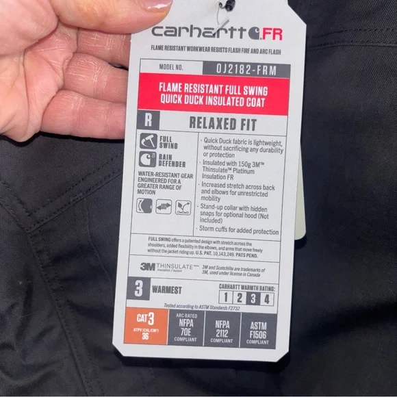 Carhartt Cat 3 Full Swing Jacket NWT - Picture 7 of 7